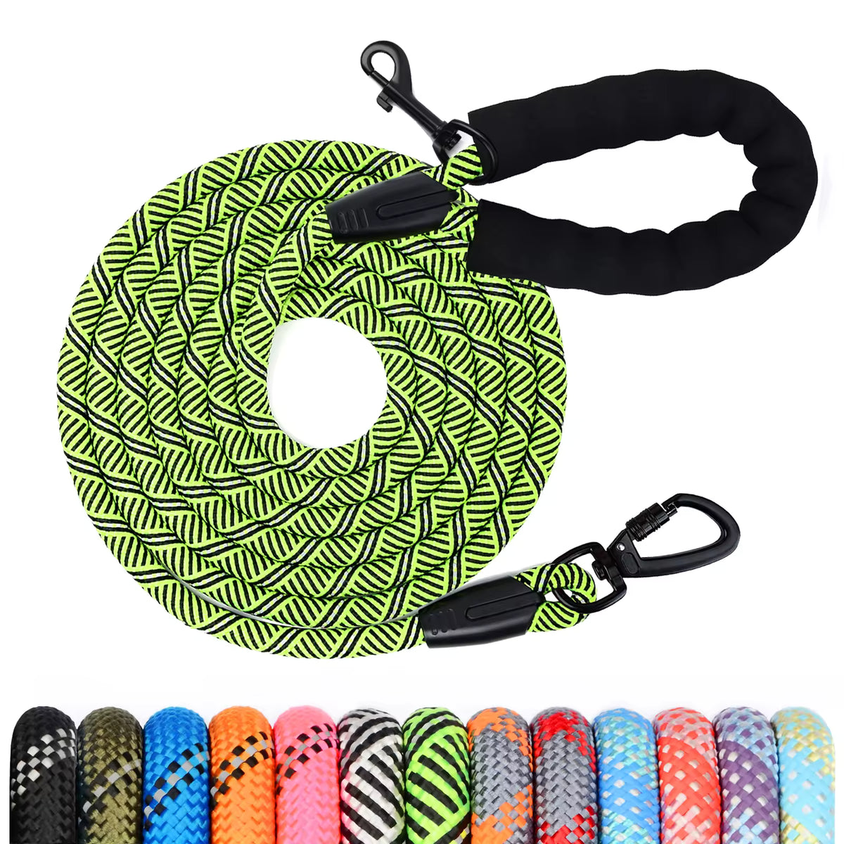 Laisse pour chien - Longe de dressage pour chien avec poignée rembourrée