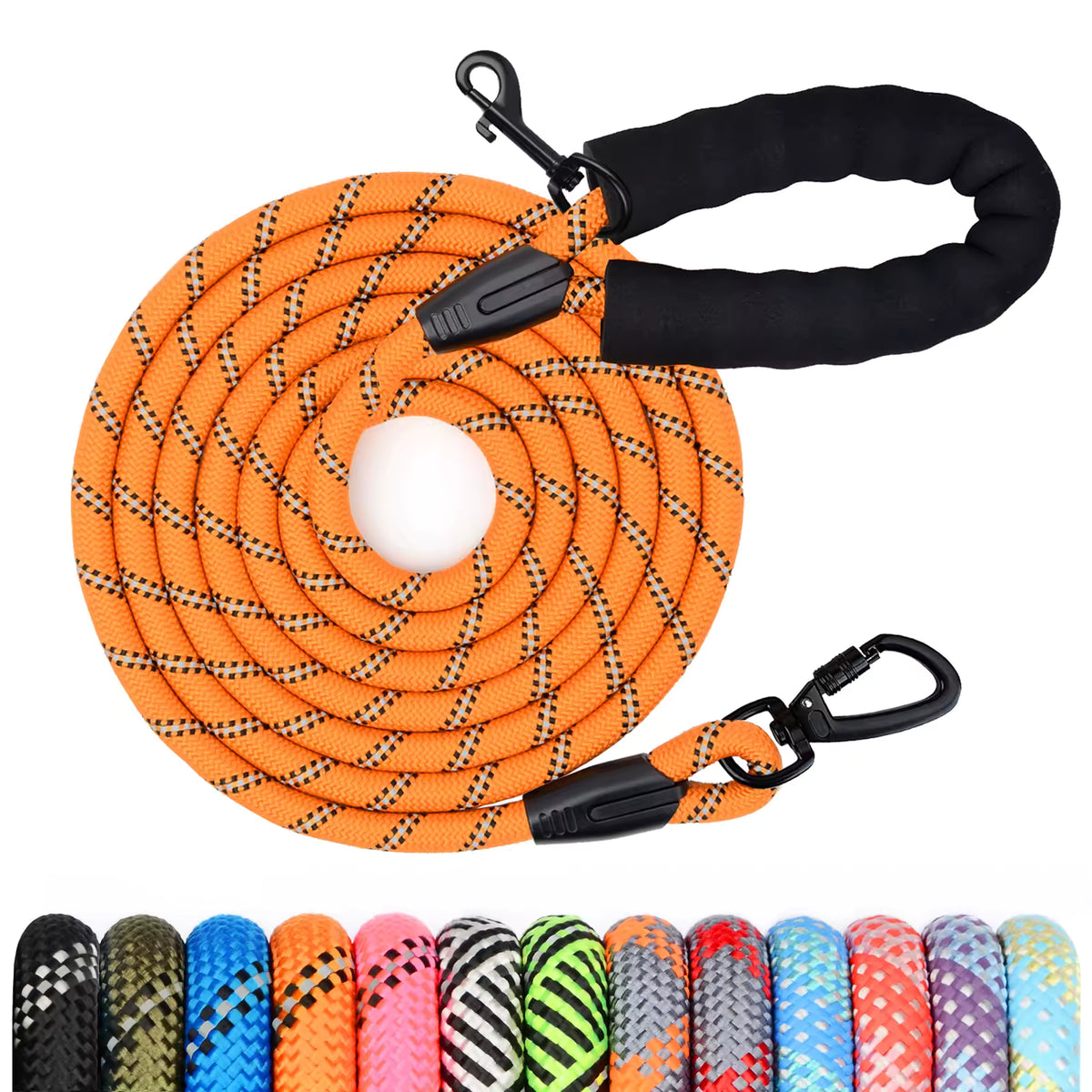 Laisse pour chien - Longe de dressage pour chien avec poignée rembourrée