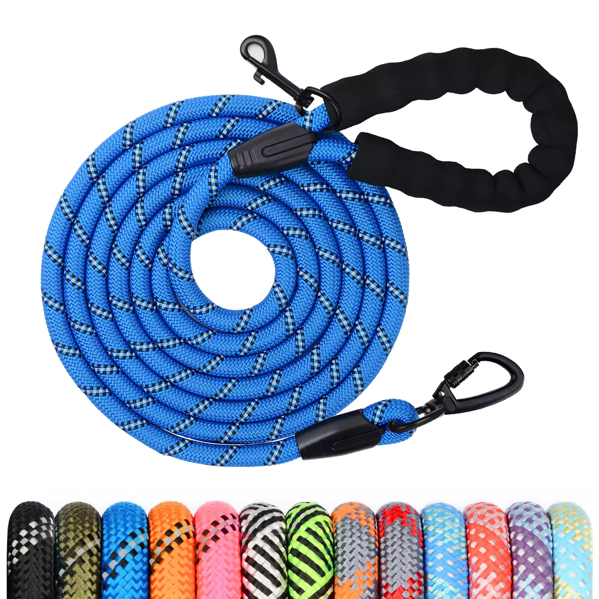 Laisse pour chien - Longe de dressage pour chien avec poignée rembourrée