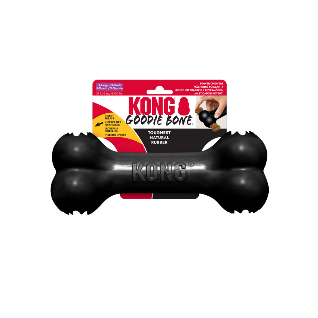 KONG Extreme Goodie Bone Noir – Os à Mâcher Résistant pour Chien