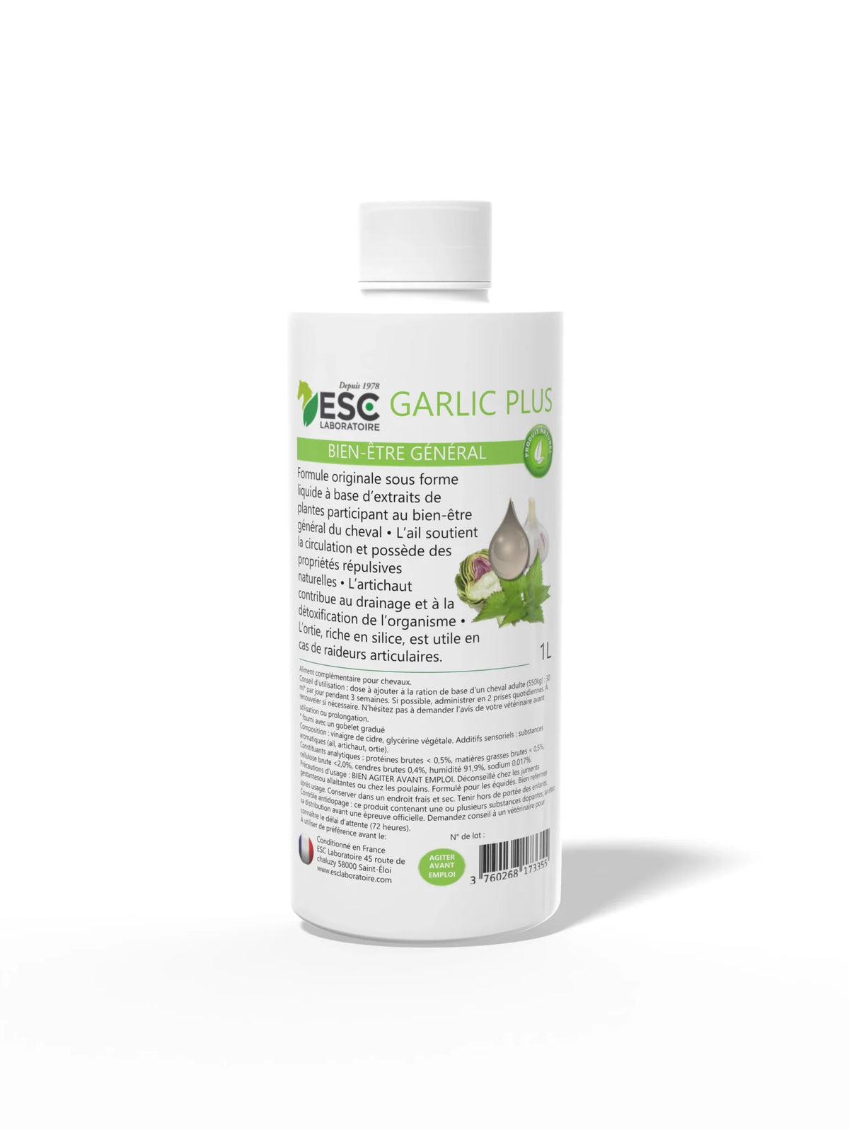 Garlic Plus – Ail, Artichaut & Ortie – Bien-être et vitalité du cheval